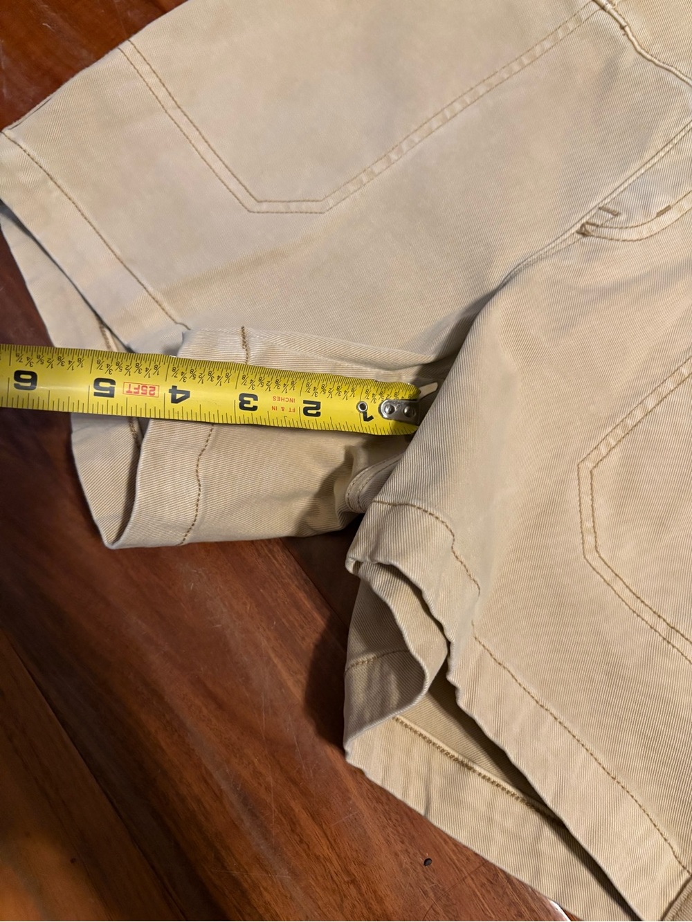 SPANX‎ Twill Utility Shorts Khaki Tan Pull On Shaping Shorts Size S (0354) - Picture 4 of 7
